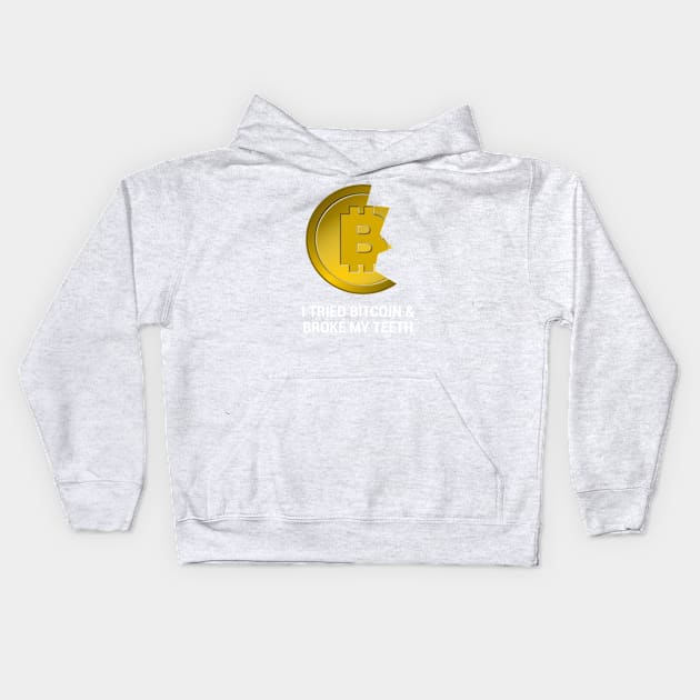 Bitcoin Teeth (dark) Kids Hoodie by tztees